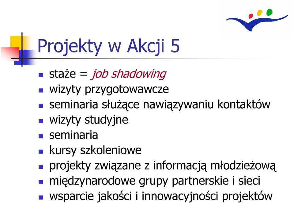 kursy szkoleniowe projekty związane z informacją młodzieżową