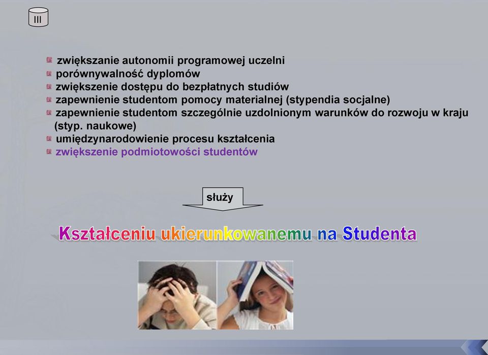 socjalne) zapewnienie studentom szczególnie uzdolnionym warunków do rozwoju w kraju