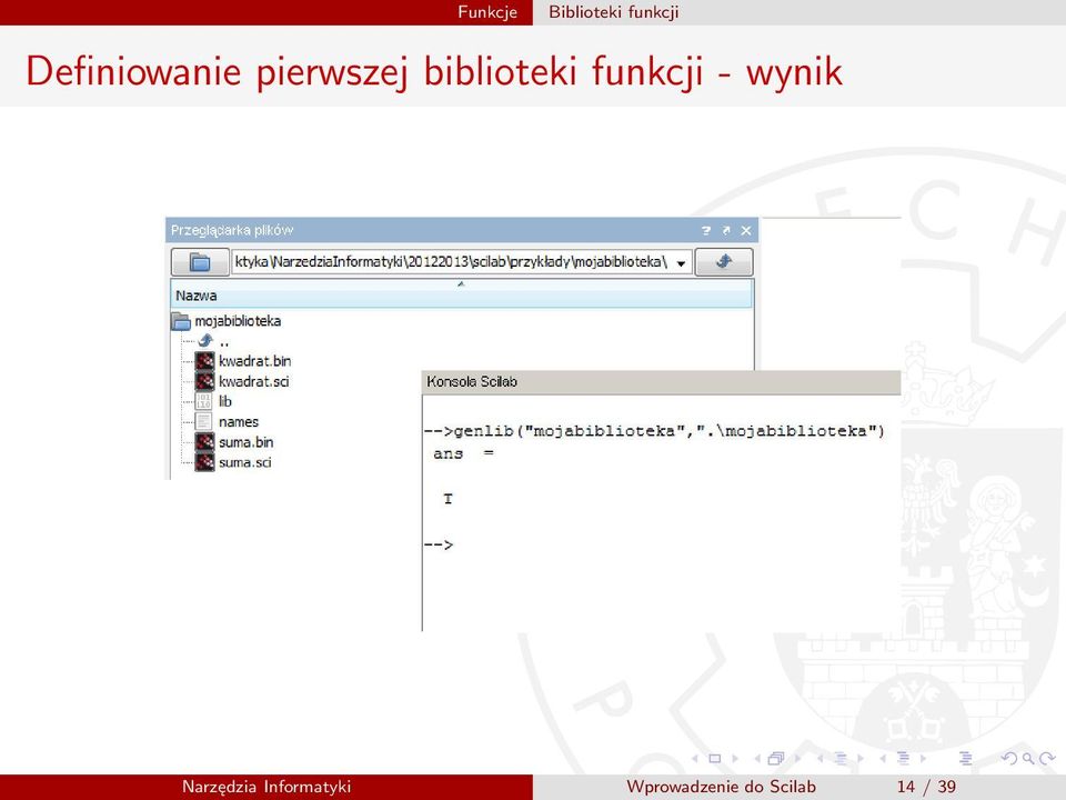 biblioteki funkcji - wynik