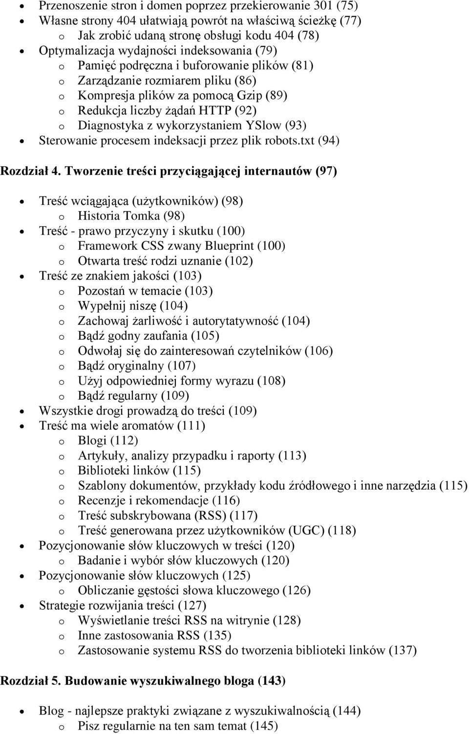 wykorzystaniem YSlow (93) Sterowanie procesem indeksacji przez plik robots.txt (94) Rozdział 4.