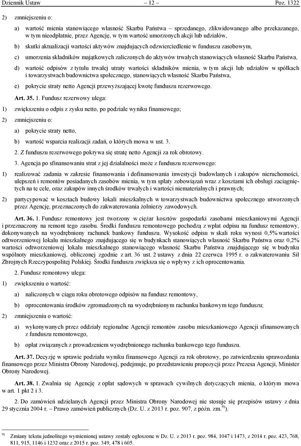 udziałów, b) skutki aktualizacji wartości aktywów znajdujących odzwierciedlenie w funduszu zasobowym, c) umorzenia składników majątkowych zaliczonych do aktywów trwałych stanowiących własność Skarbu