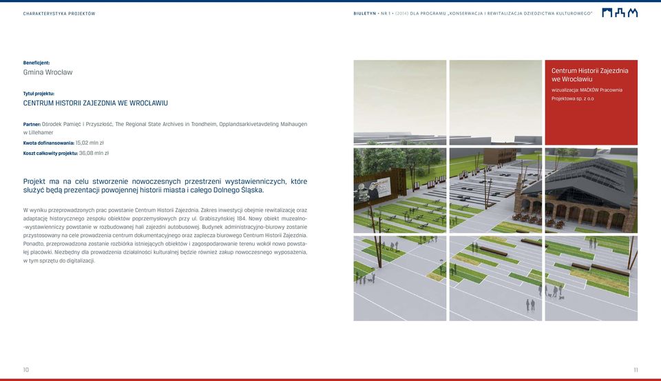 zł Projekt ma na celu stworzenie nowoczesnych przestrzeni wystawienniczych, które służyć będą prezentacji powojennej historii miasta i całego Dolnego Śląska.