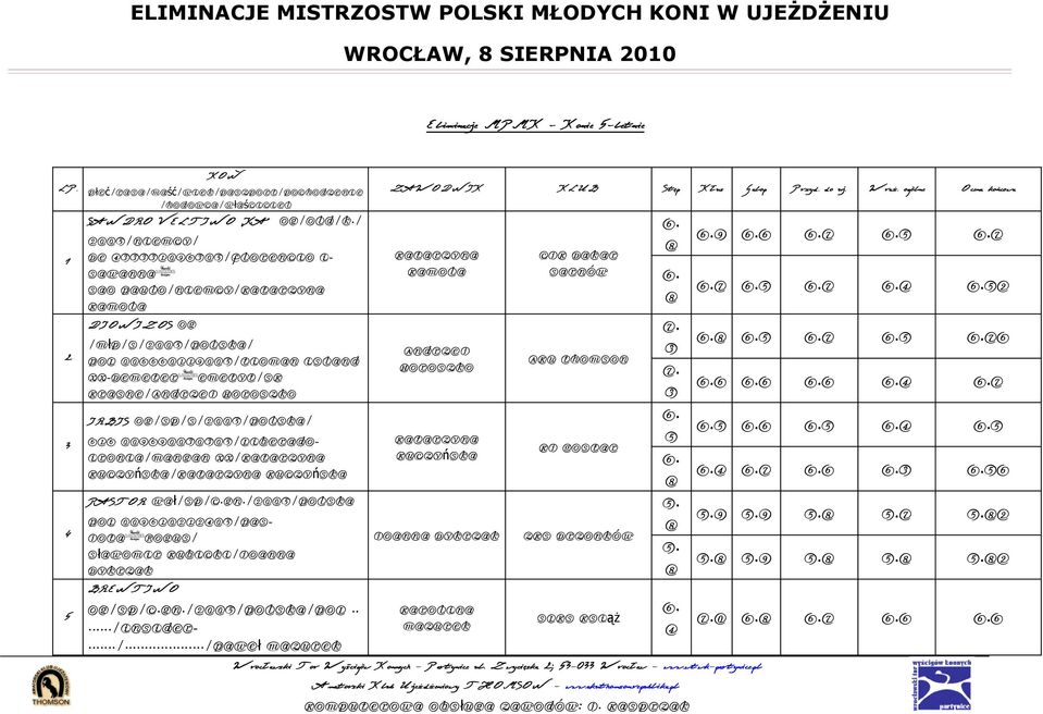 / 200/Niemcy/ DE 40960/Florencio I- Sawanna\ Sao Paulo/Niemcy/Katarzyna Kamola DIONIZOS og /młp/s/200/polska/ POL 006660900/Tioman Island xx-demeter\emetyt/sk Krasne/Andrzej Horoszko IRBIS