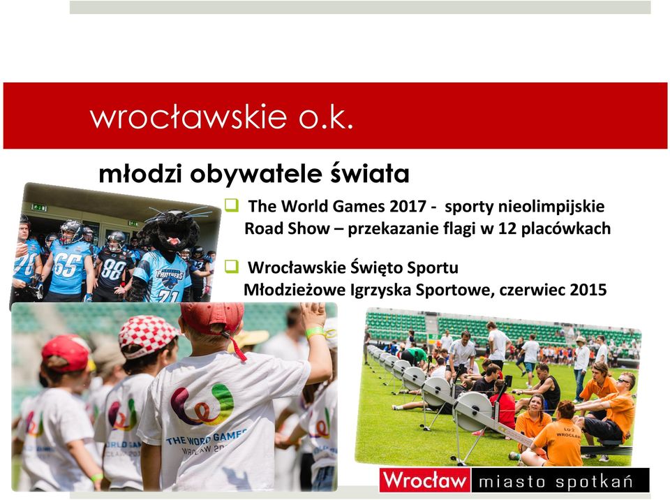 młodzi obywatele świata The World Games 2017 -