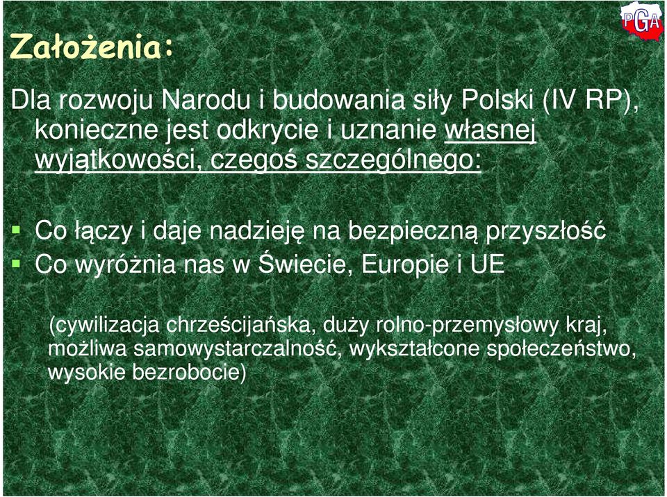 przyszłość Co wyróżnia nas w Świecie, Europie i UE (cywilizacja chrześcijańska, duży