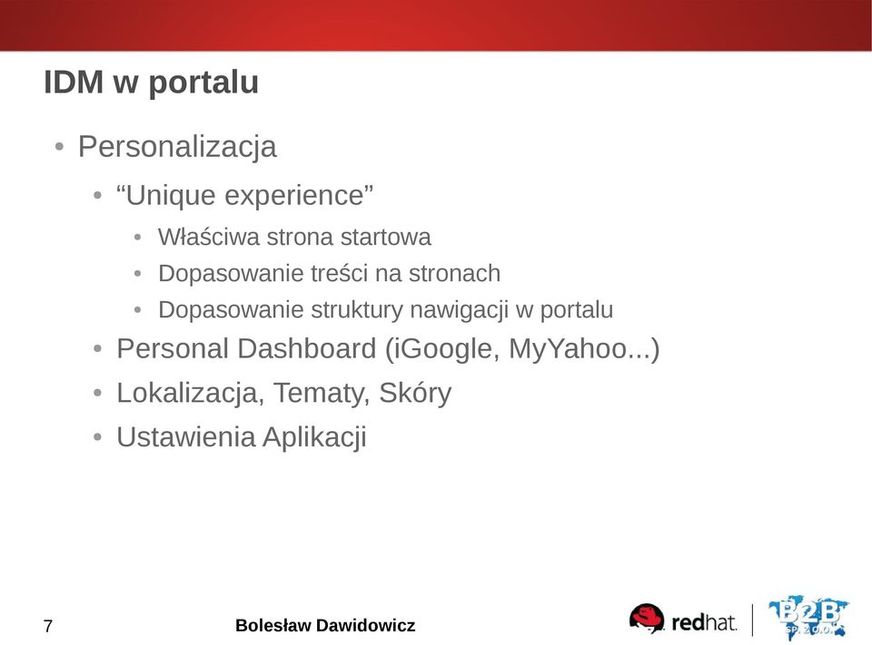 struktury nawigacji w portalu Personal Dashboard (igoogle,