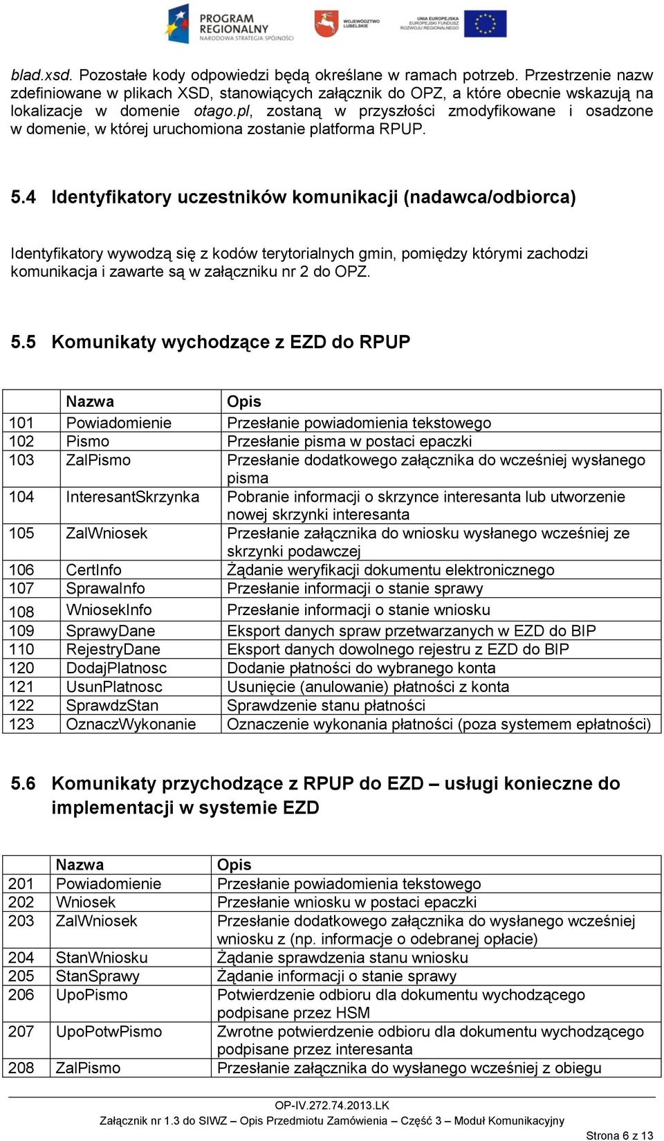 pl, zostaną w przyszłości zmodyfikowane i osadzone w domenie, w której uruchomiona zostanie platforma RPUP. 5.