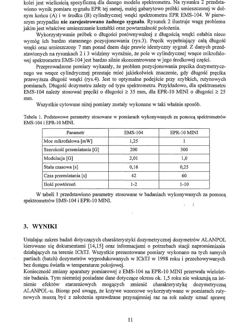 W pierwszym przypadku nie zarejestrowano żadnego sygnału. Rysunek ilustruje wagę problemu jakim jest właściwe umieszczanie kształtki oraz powtarzalność położenia.