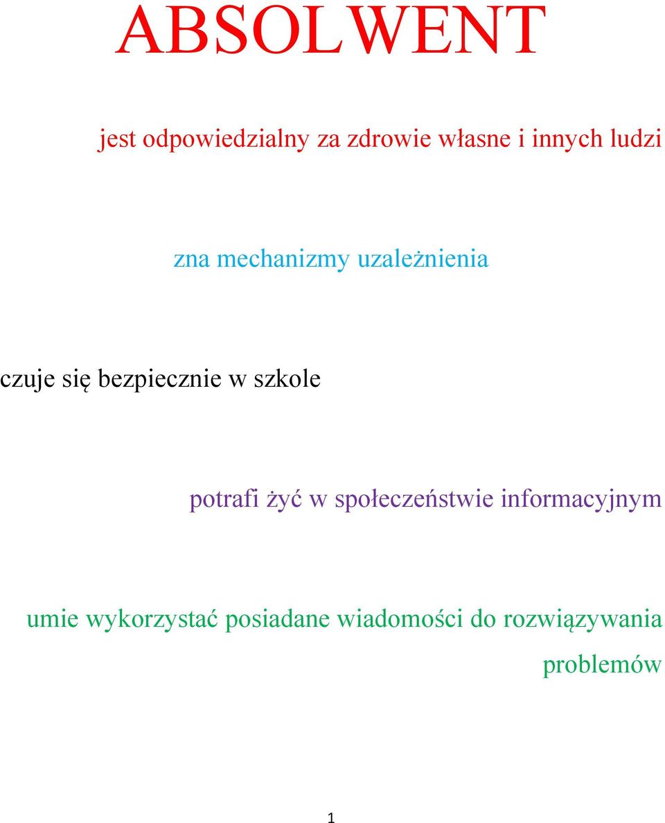 szkole potrafi żyć w społeczeństwie informacyjnym umie