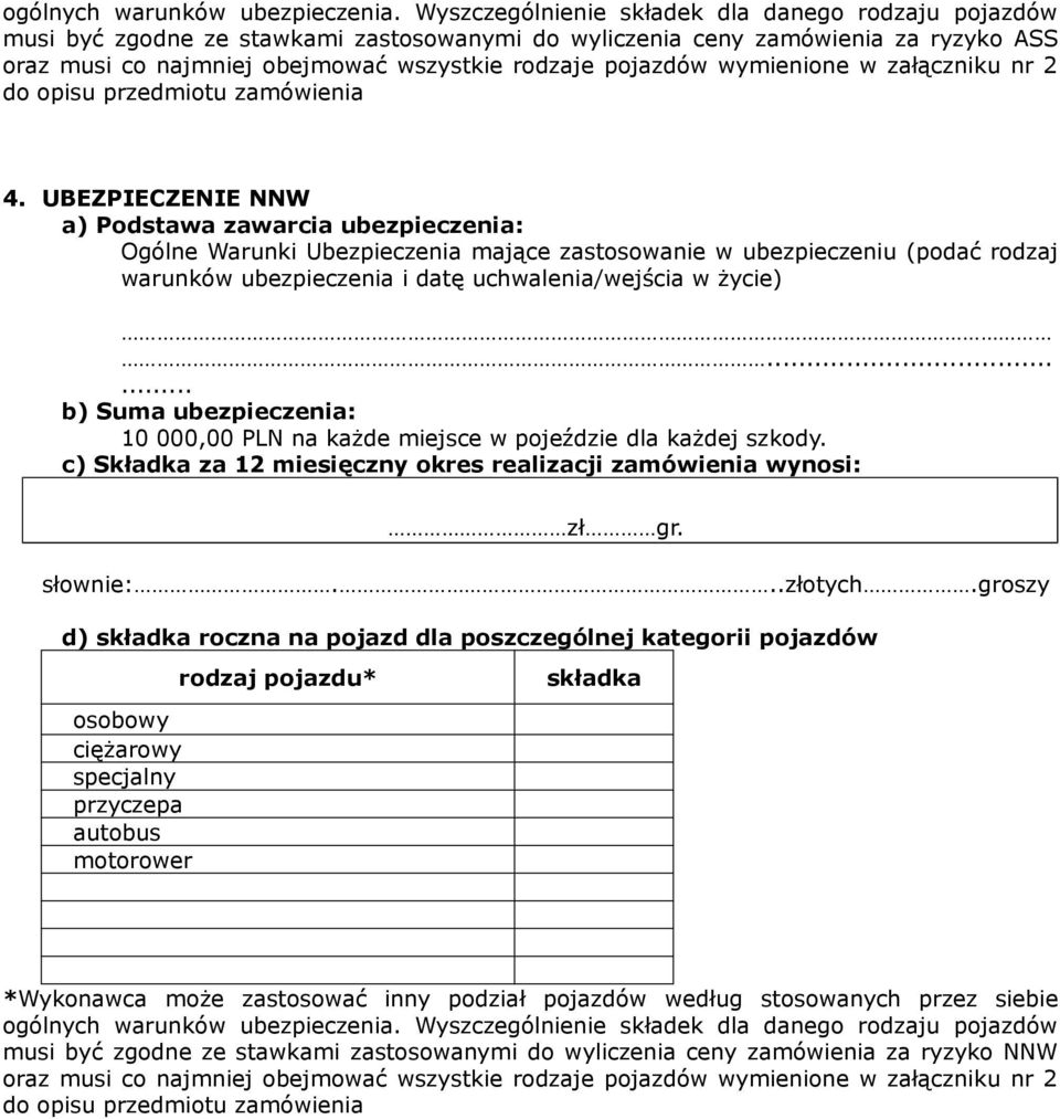 wymienione w załączniku nr 2 do opisu przedmiotu zamówienia 4.
