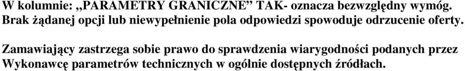 odrzucenie oferty.