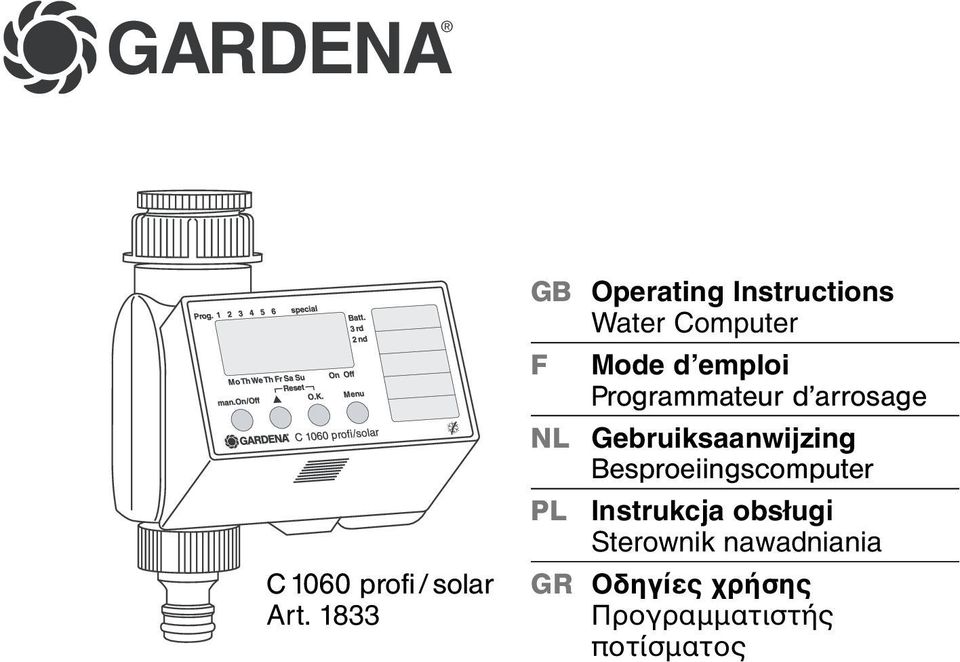 emloi Programmateur d arrosage Gebruiksaanwijzing