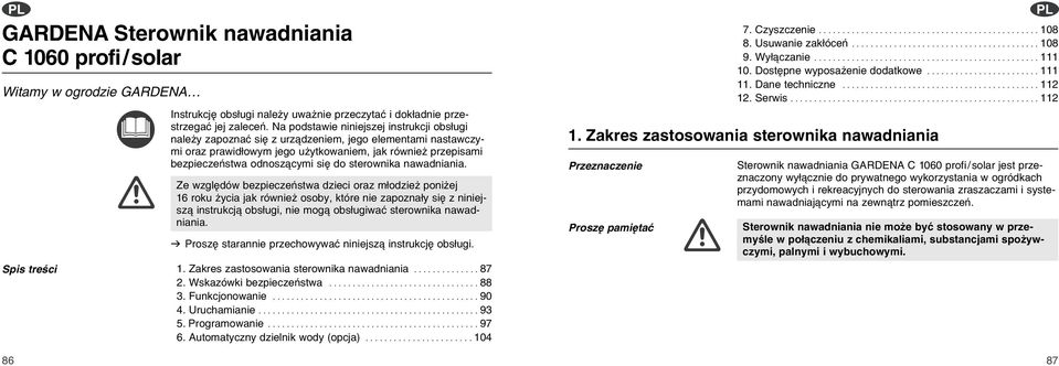 sterownika nawadniania.