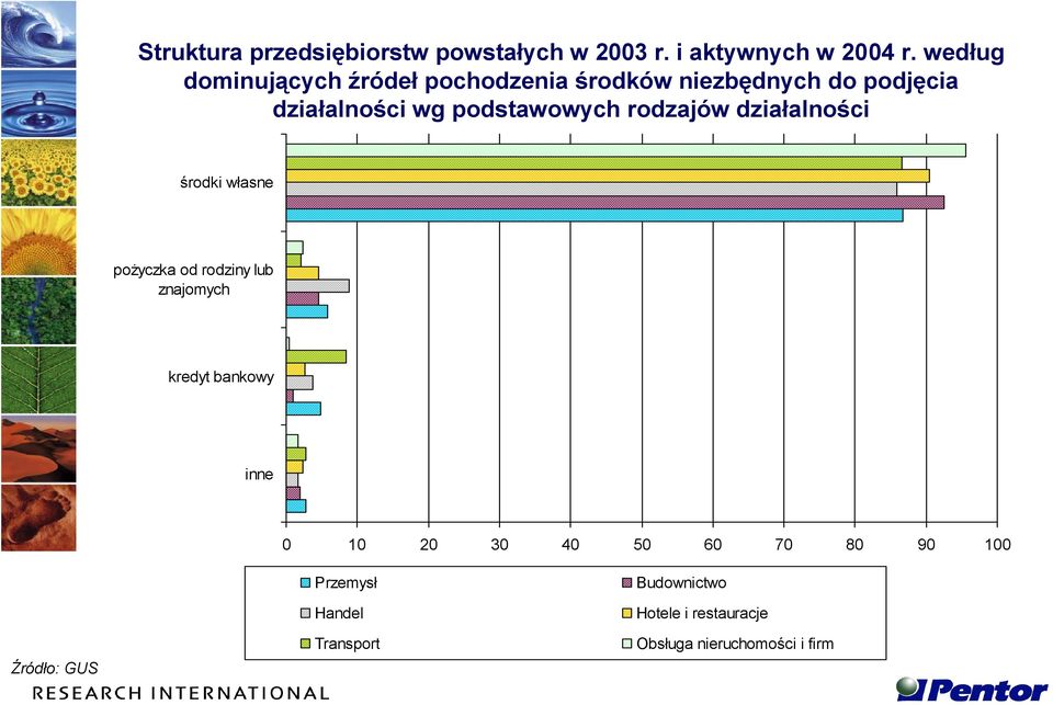 podstawowych rodzajów działalności środki własne pożyczka od rodziny lub znajomych kredyt bankowy