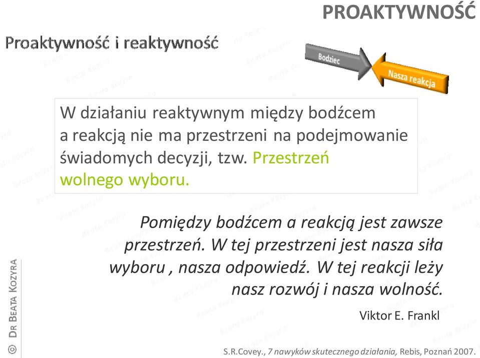 W tej przestrzeni jest nasza siła wyboru, nasza odpowiedź.