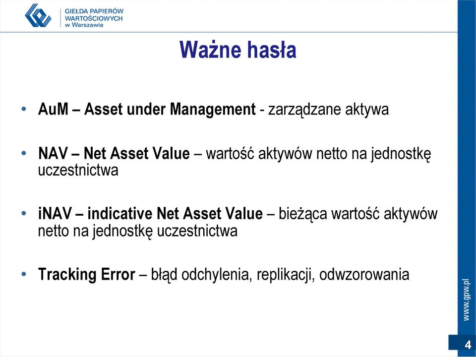 indicative Net Asset Value bieżąca wartość aktywów netto na