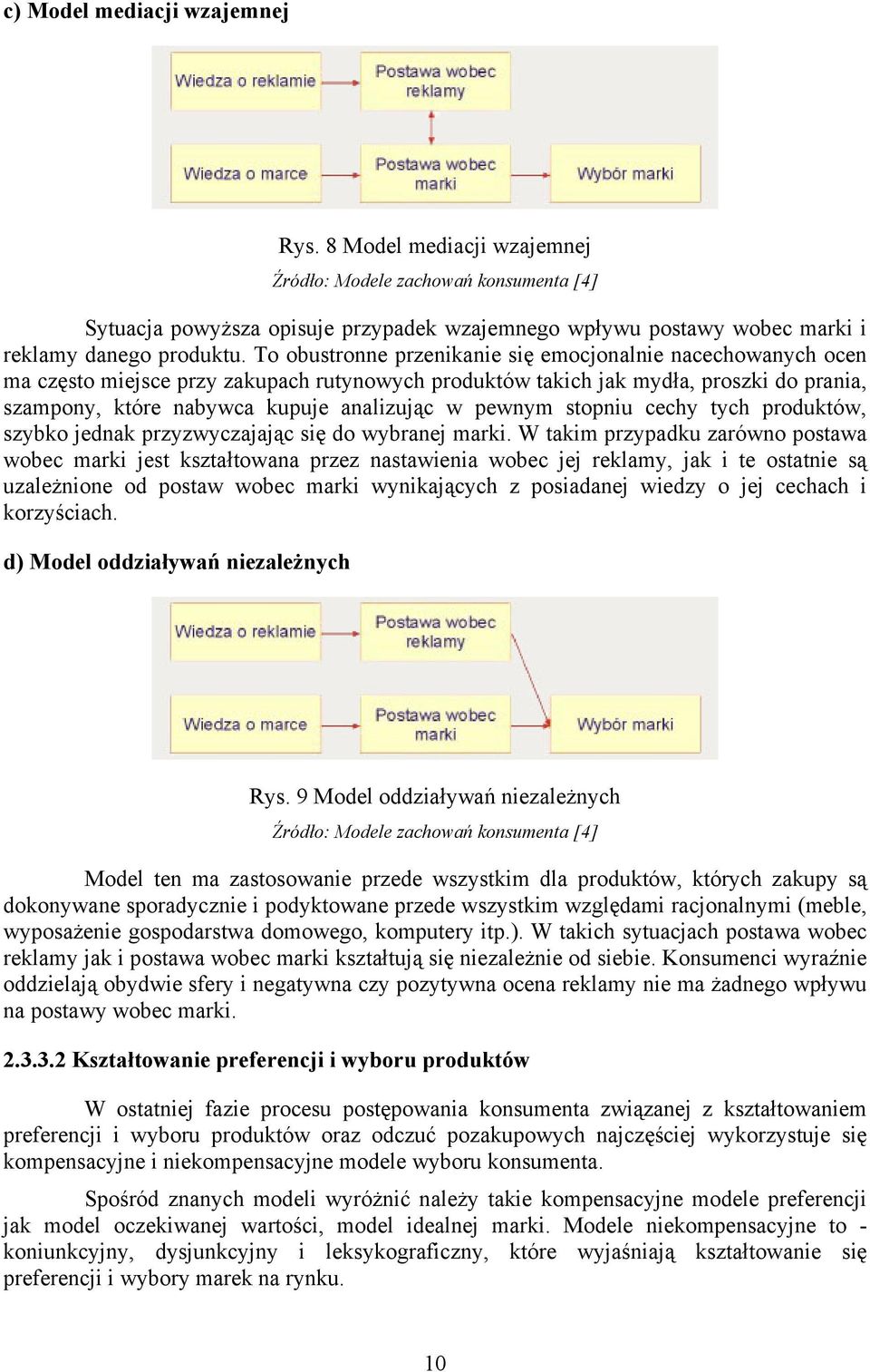pewnym stopniu cechy tych produktów, szybko jednak przyzwyczajając się do wybranej marki.