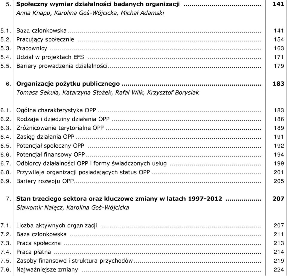 2. Rodzaje i dziedziny działania OPP... 186 6.3. Zróżnicowanie terytorialne OPP... 189 6.4. Zasięg działania OPP... 191 6.5. Potencjał społeczny OPP... 192 6.6. Potencjał finansowy OPP... 194 6.7.
