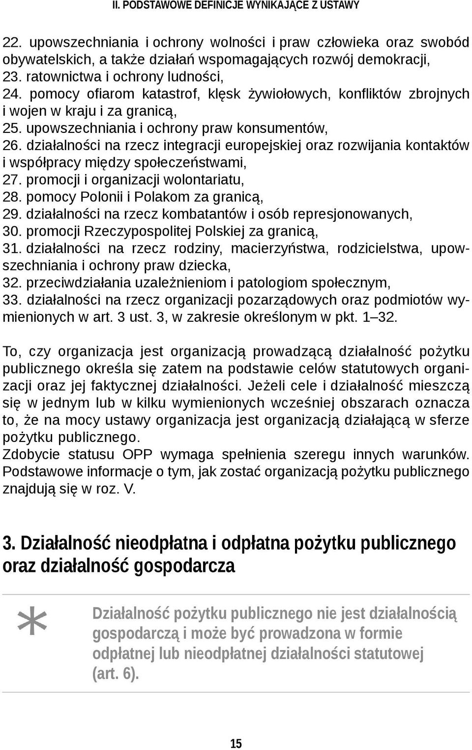 działalności na rzecz integracji europejskiej oraz rozwijania kontaktów i współpracy między społeczeństwami, 27. promocji i organizacji wolontariatu, 28. pomocy Polonii i Polakom za granicą, 29.