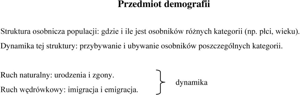 Dynamika tej struktury: przybywanie i ubywanie osobników