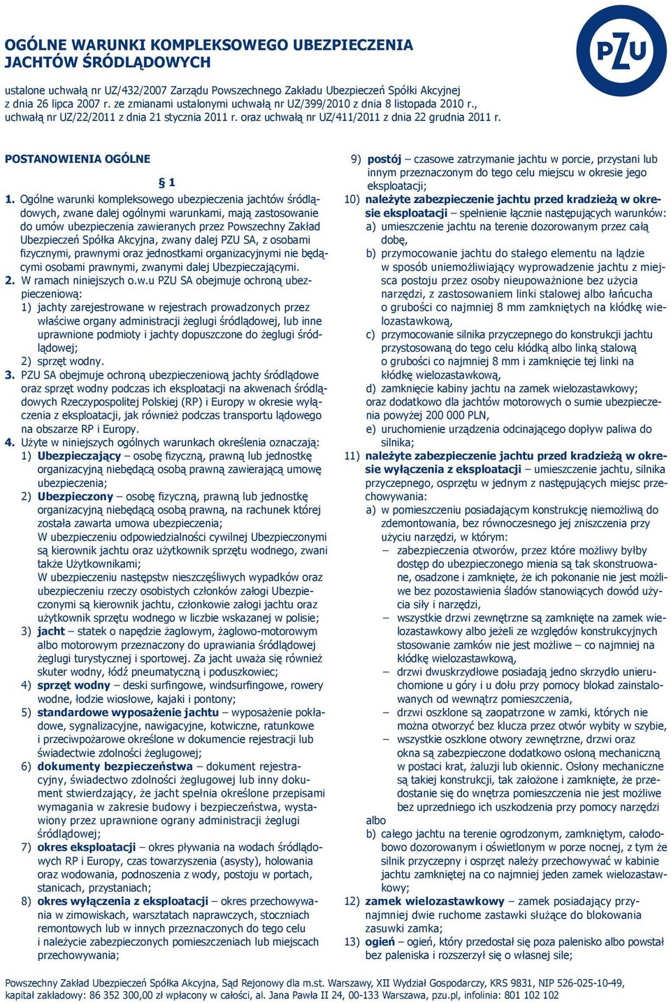 Postanowienia ogólne 1 1.