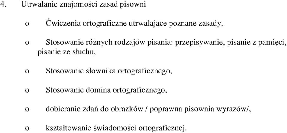 pisanie ze słuchu, Stswanie słwnika rtgraficzneg, Stswanie dmina rtgraficzneg,