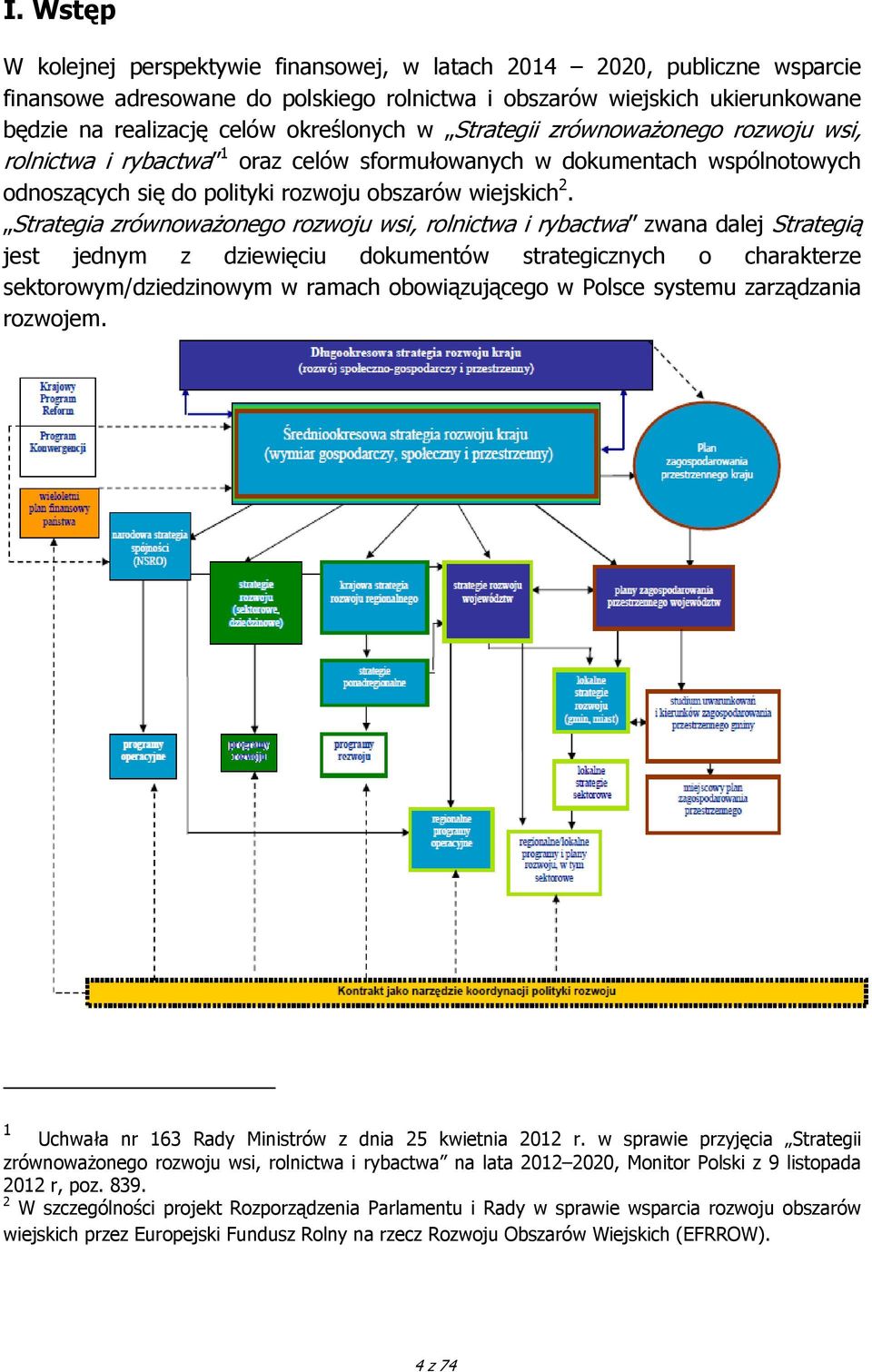 Strategia zrównoważonego rozwoju wsi, rolnictwa i rybactwa zwana dalej Strategią jest jednym z dziewięciu dokumentów strategicznych o charakterze sektorowym/dziedzinowym w ramach obowiązującego w