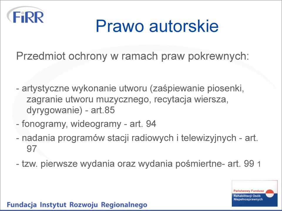 dyrygowanie) - art.85 - fonogramy, wideogramy - art.