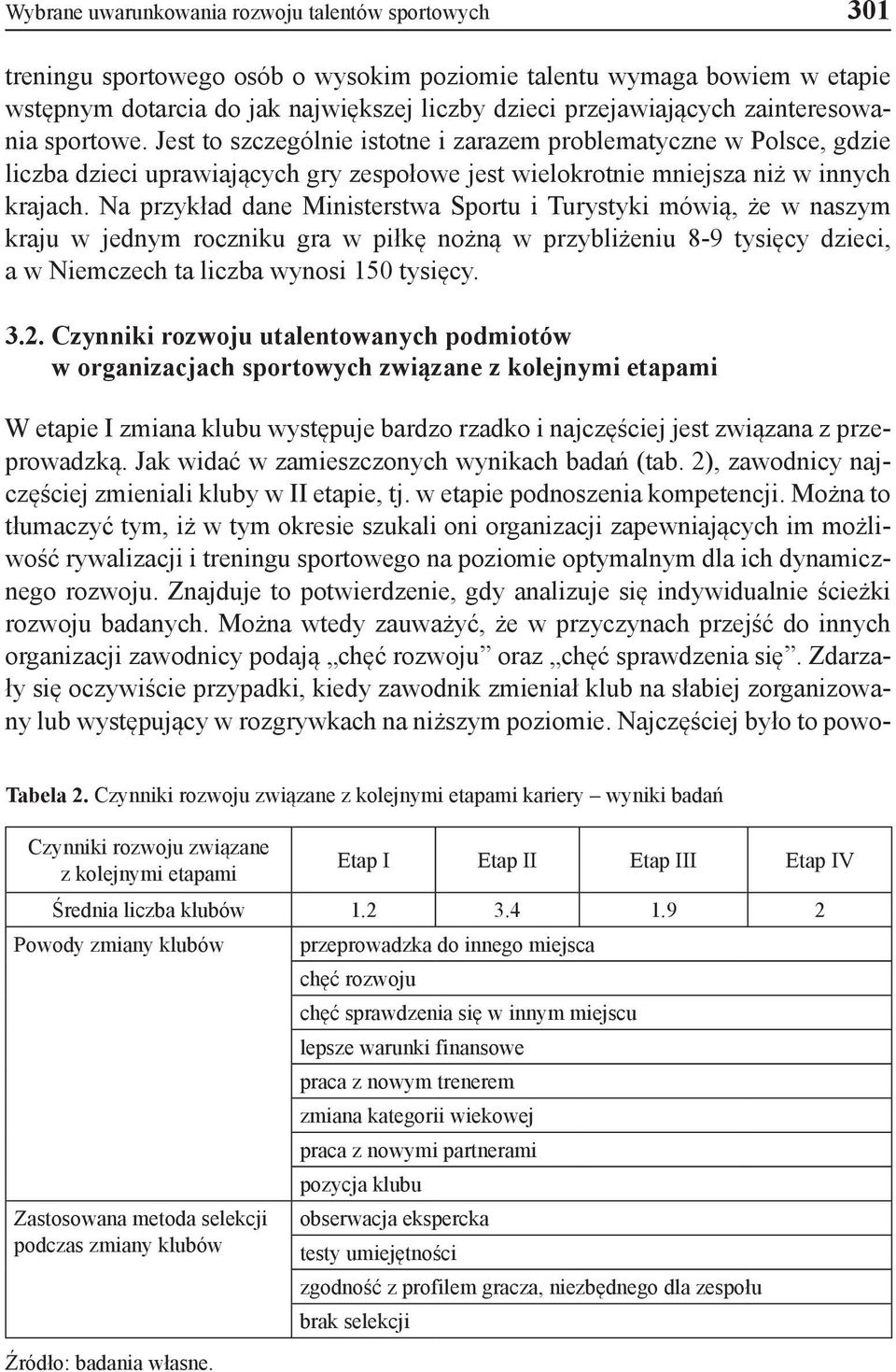 Na przykład dane Ministerstwa Sportu i Turystyki mówią, że w naszym kraju w jednym roczniku gra w piłkę nożną w przybliżeniu 8-9 tysięcy dzieci, a w Niemczech ta liczba wynosi 150 tysięcy. 3.2.