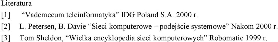 Davie Sieci komputerowe podejście systemowe Nakom 2000