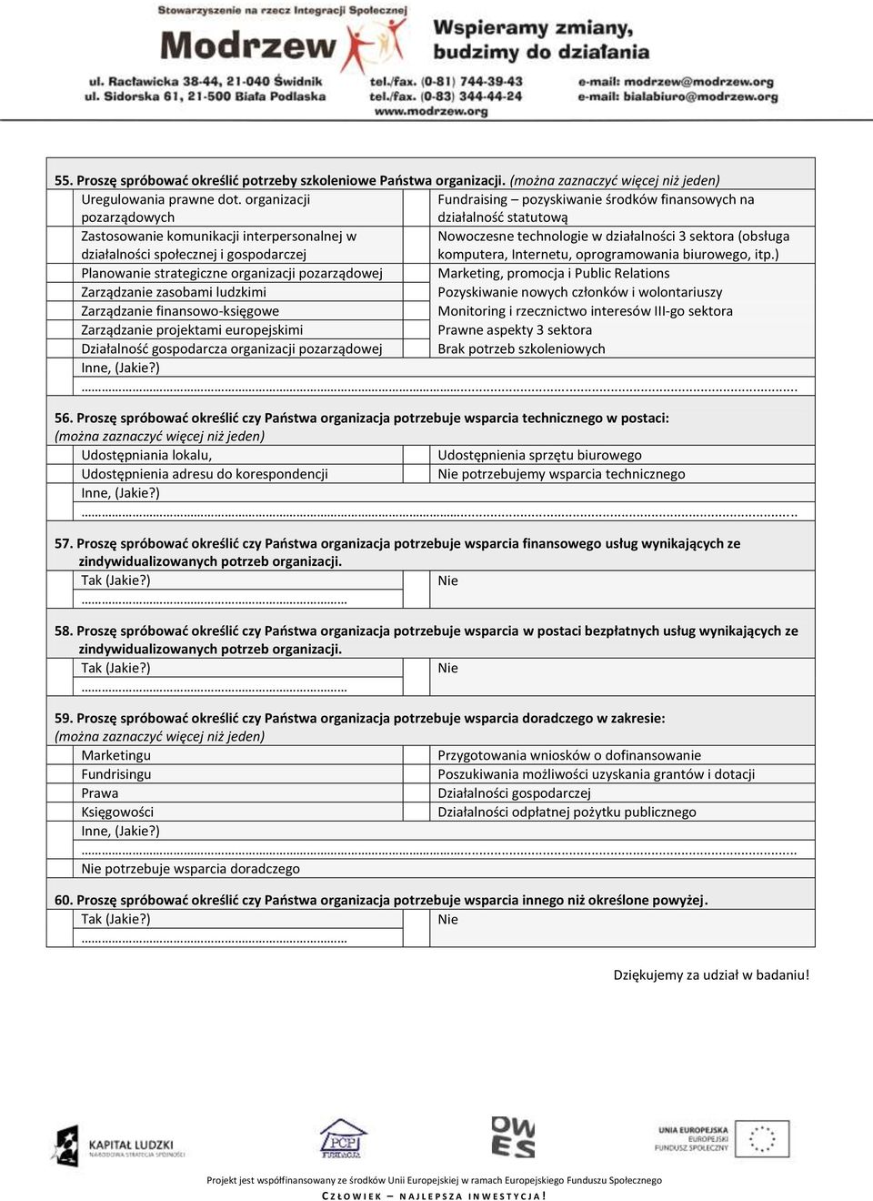 działalności społecznej i gospodarczej komputera, Internetu, oprogramowania biurowego, itp.