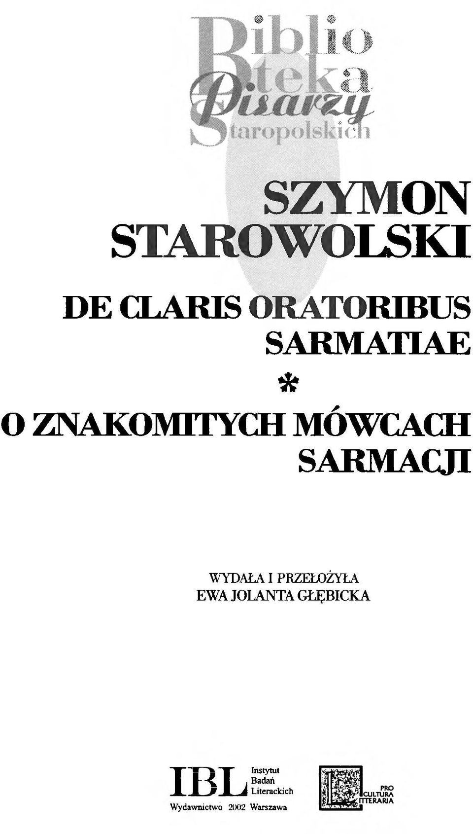 PRZEŁOŻYŁA EWA JOLANTA GŁĘBICKA W W" Instytut I K