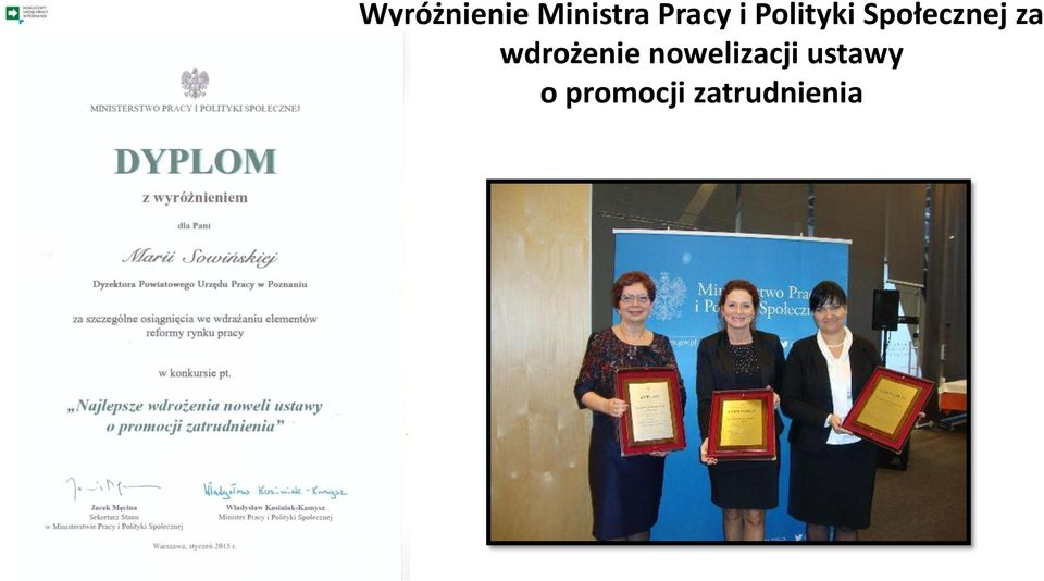Społecznej za wdrożenie