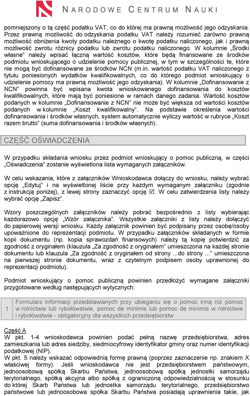 lub zwrotu podatku naliczonego.