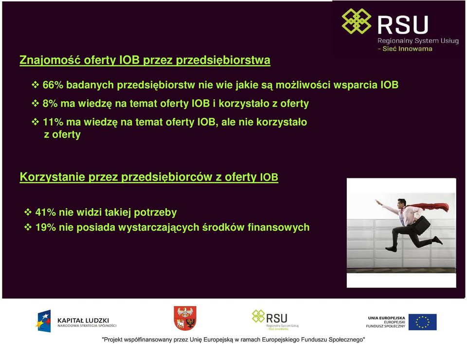 wiedzę na temat oferty IOB, ale nie korzystało z oferty Korzystanie przez przedsiębiorców