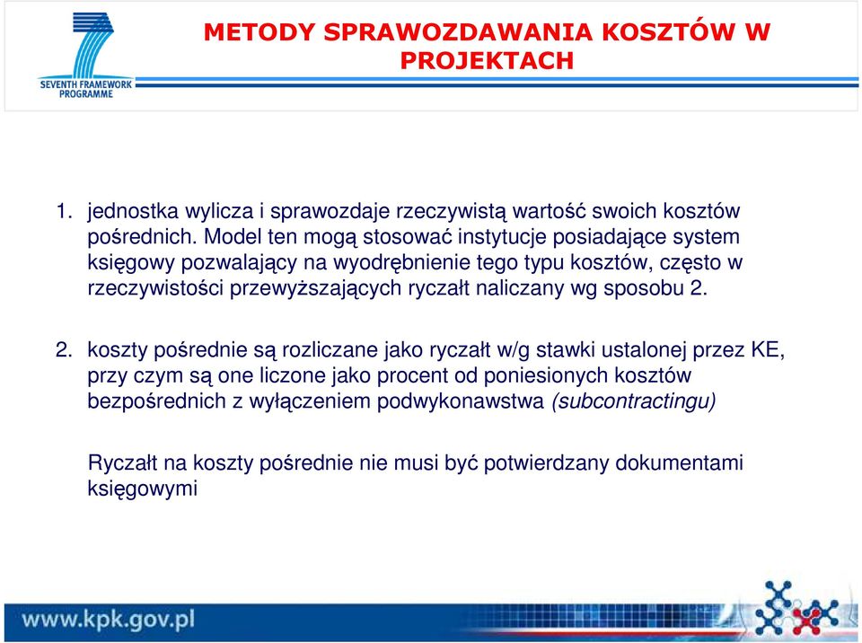 przewyŝszających ryczałt naliczany wg sposobu 2.