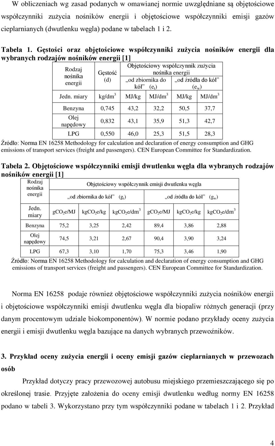 Gęstości oraz objętościowe współczynniki zużycia nośników energii dla wybranych rodzajów nośników energii [1] Rodzaj nośnika energii Gęstość (d) Objętościowy współczynnik zużycia nośnika energii od