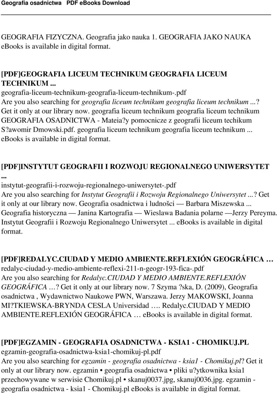 geografia liceum technikum geografia liceum technikum GEOGRAFIA OSADNICTWA - Mateia?y pomocnicze z geografii liceum techikum S?awomir Dmowski.pdf.