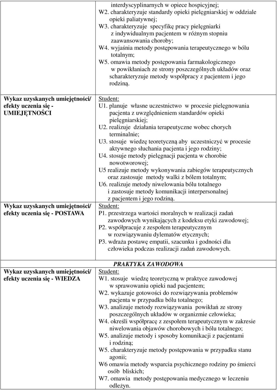 omawia metody postępowania farmakologicznego w powikłaniach ze strony poszczególnych układów oraz scharakteryzuje metody współpracy z pacjentem i jego rodziną.