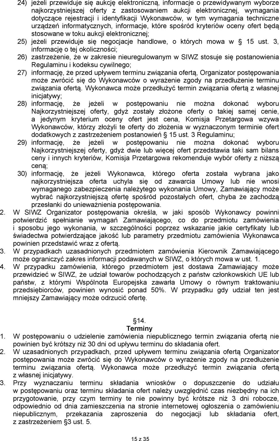 handlowe, o których mowa w 15 ust.