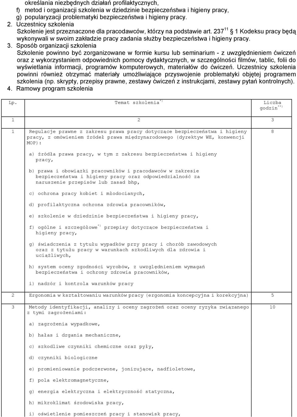 37 11 1 Kodeksu pracy będą wykonywali w swoim zakładzie pracy zadania służby bezpieczeństwa i higieny pracy. 3.