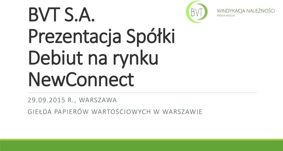 rynku NewConnect 29.09.2015 R.