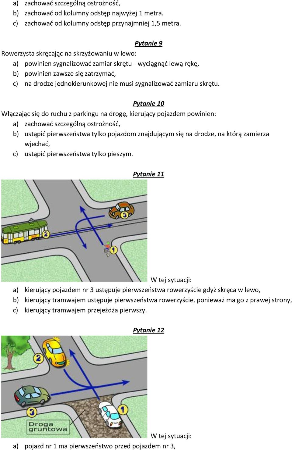 sygnalizować zamiaru skrętu.