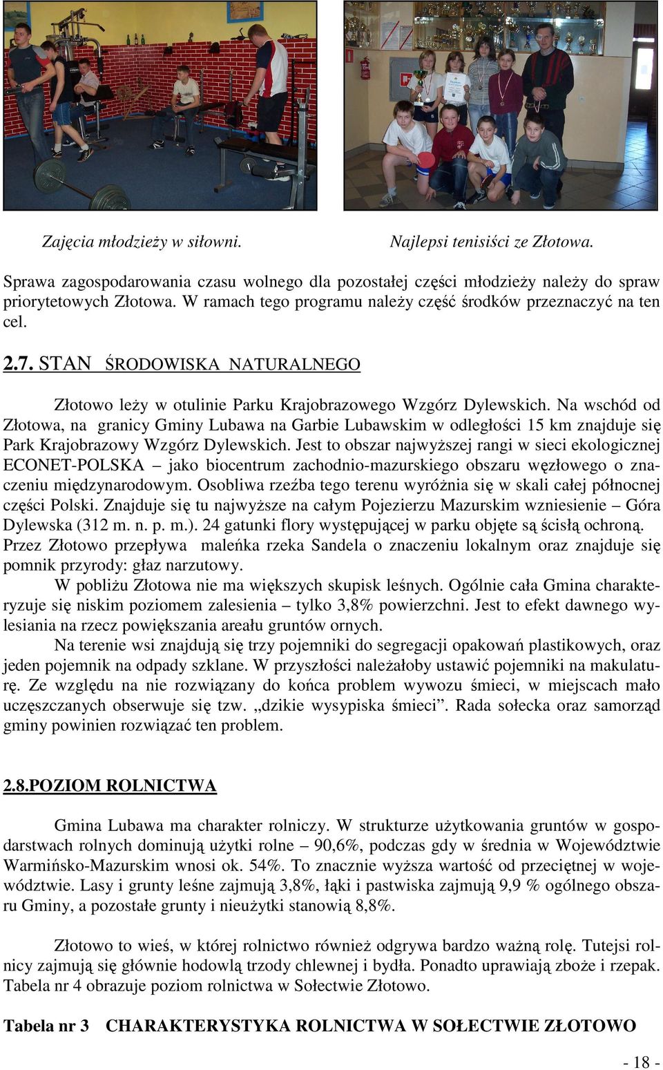 Na wschód od Złotowa, na granicy Gminy Lubawa na Garbie Lubawskim w odległości 15 km znajduje się Park Krajobrazowy Wzgórz Dylewskich.