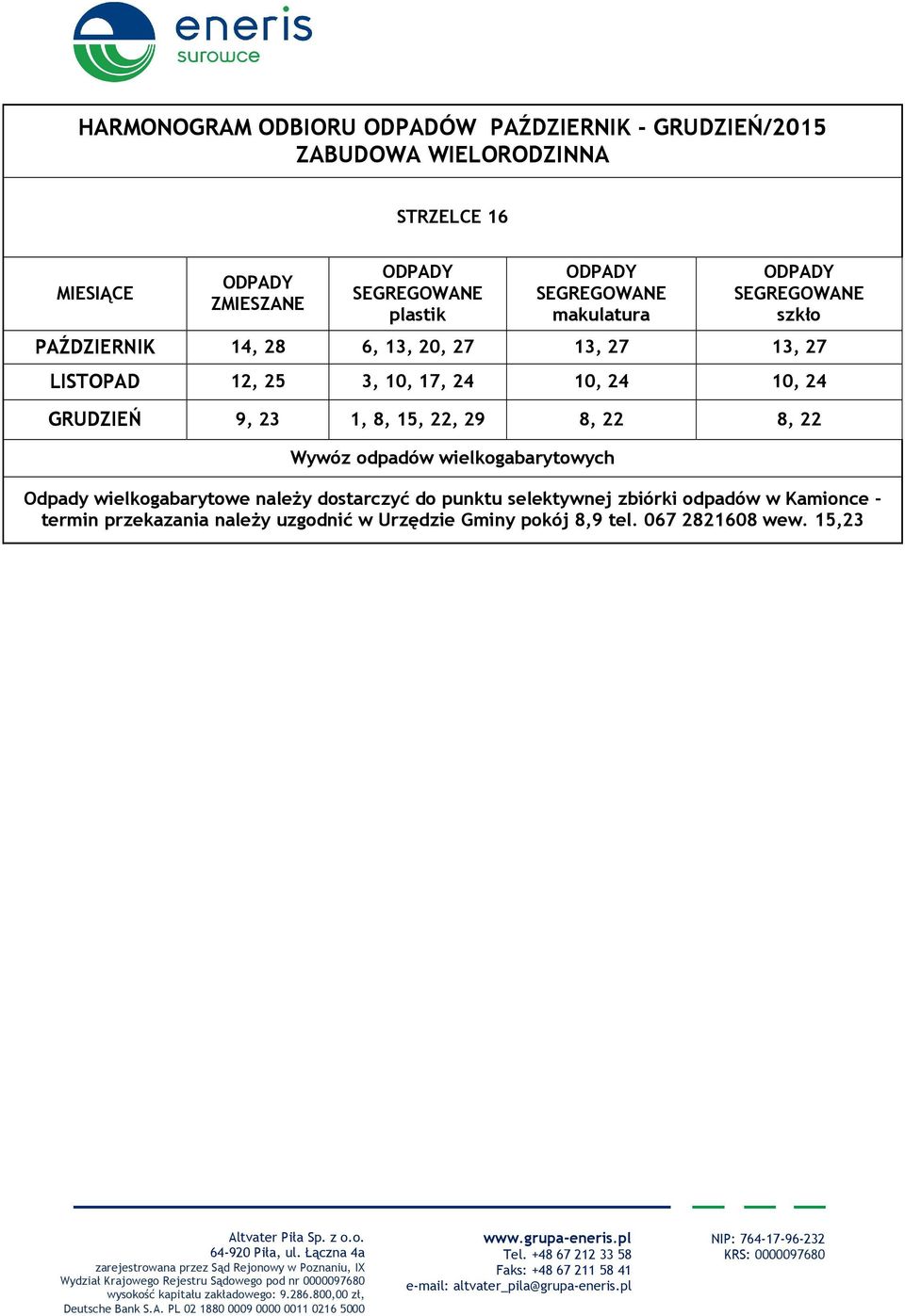 13, 27 LISTOPAD 12, 25 3, 10, 17, 24 10,