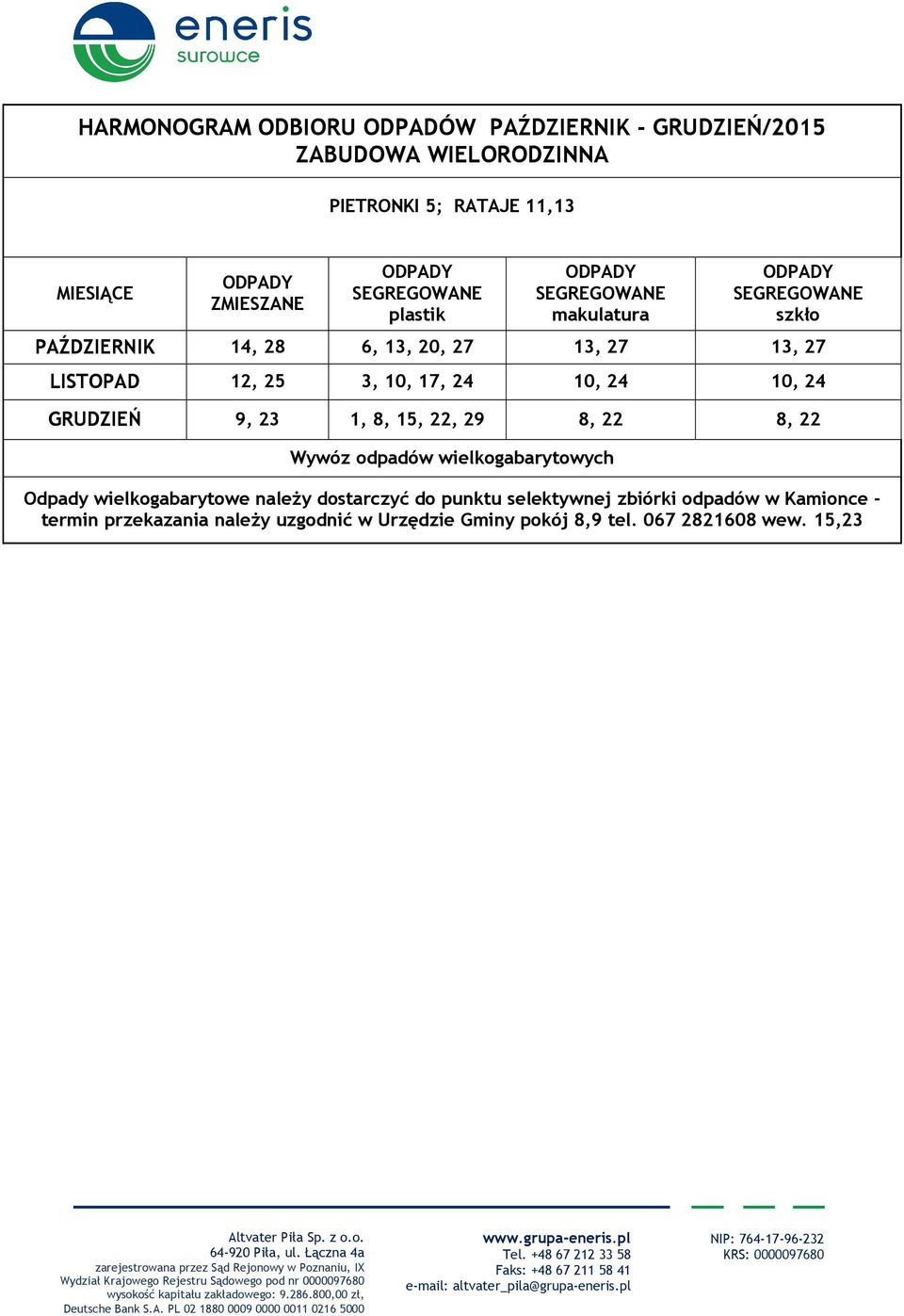 13, 27 LISTOPAD 12, 25 3, 10, 17, 24 10, 24