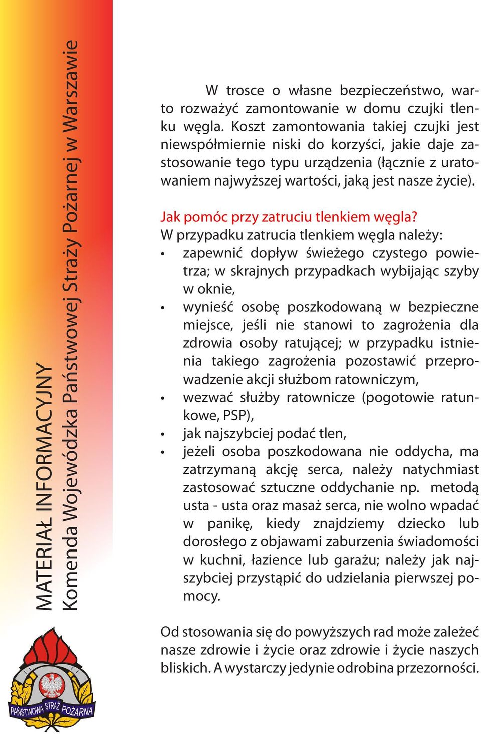 Jak pomóc przy zatruciu tlenkiem węgla?