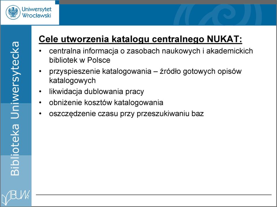 katalogowania źródło gotowych opisów katalogowych likwidacja dublowania