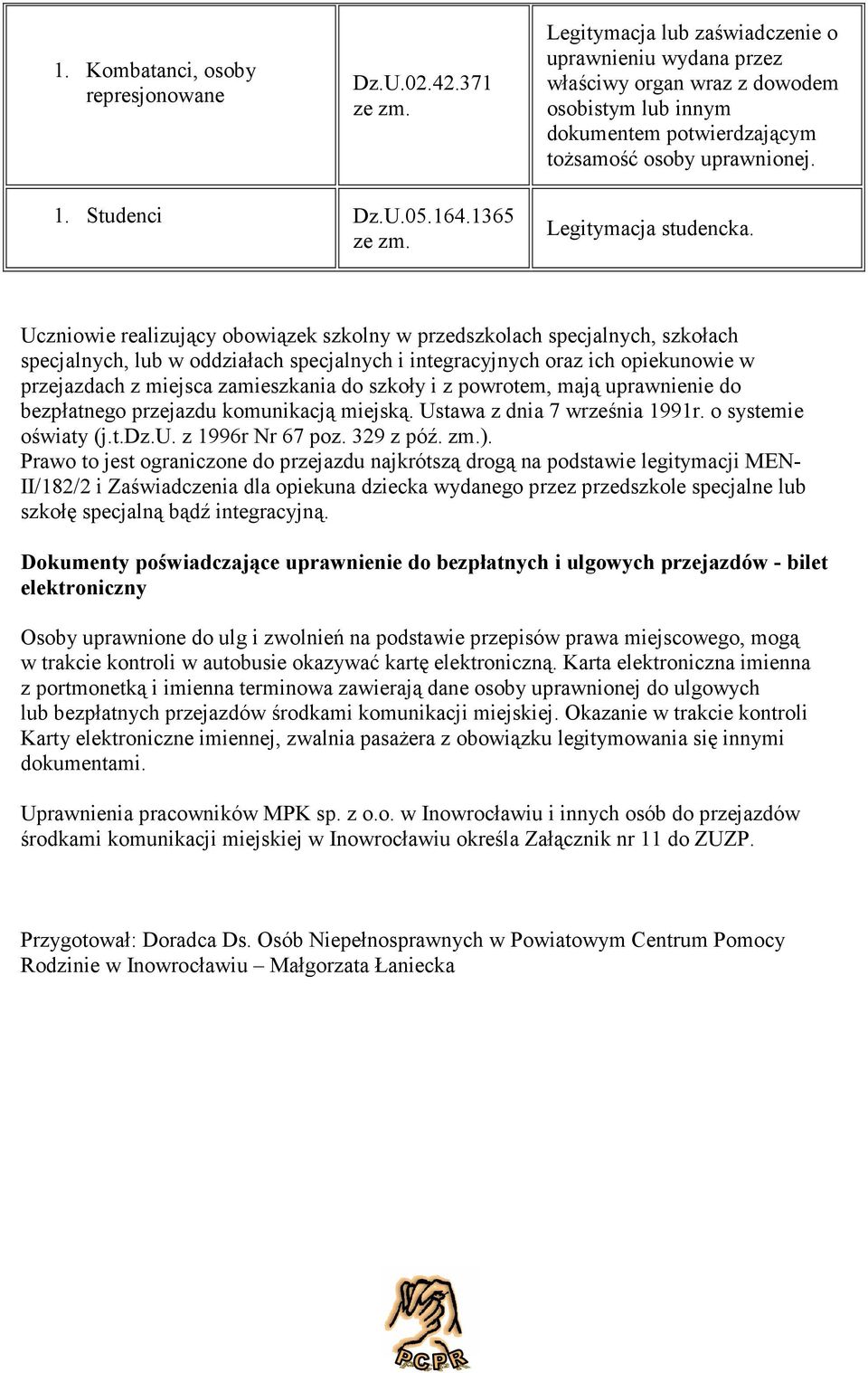 Legitymacja studencka.