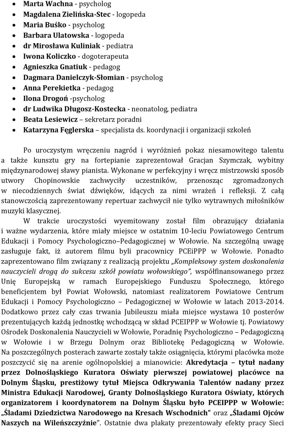 Fęglerska specjalista ds.